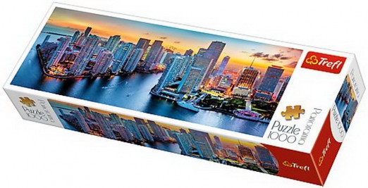 Puzzle Trefl 1000 Panorama Miami la apus