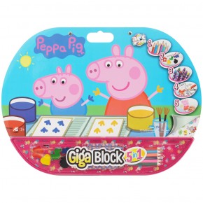 Set pentru desen 5in1 Gigablock Peppa Pig