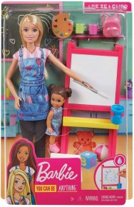 Barbie cariere set mobilier cu papusa profesoara de pictura