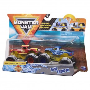 Monster Jam Set 2 masinute radical rescue si blue thunder color