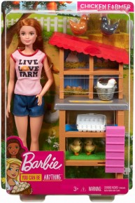 Barbie cariere set mobilier cu papusa la ferma